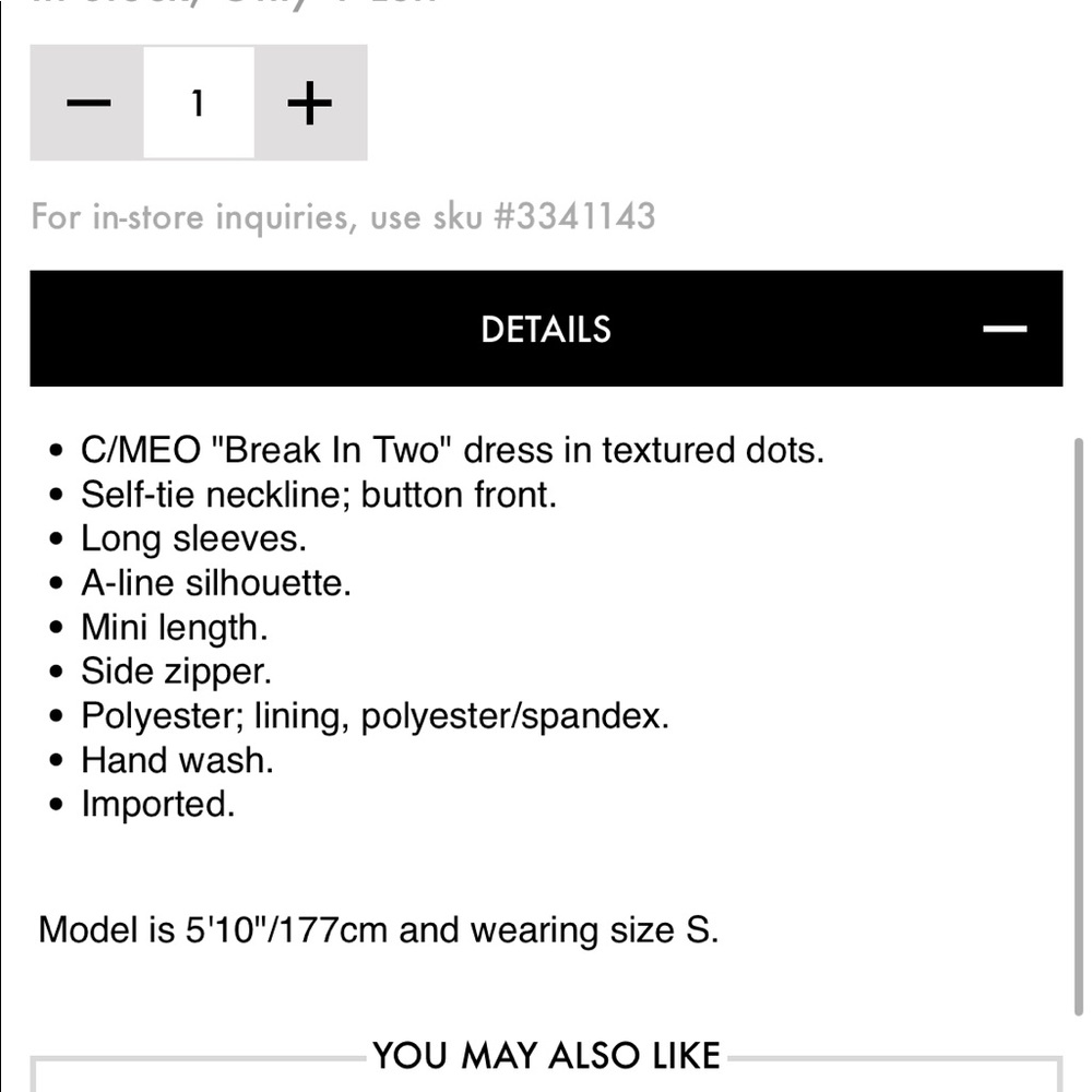C/MEO ‘break in two’ dress - Picture 3 of 7